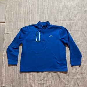 CALLAWAY Men's Quarter Zip Pullover Size XXL In Blue